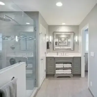 Bathroom renovation workers