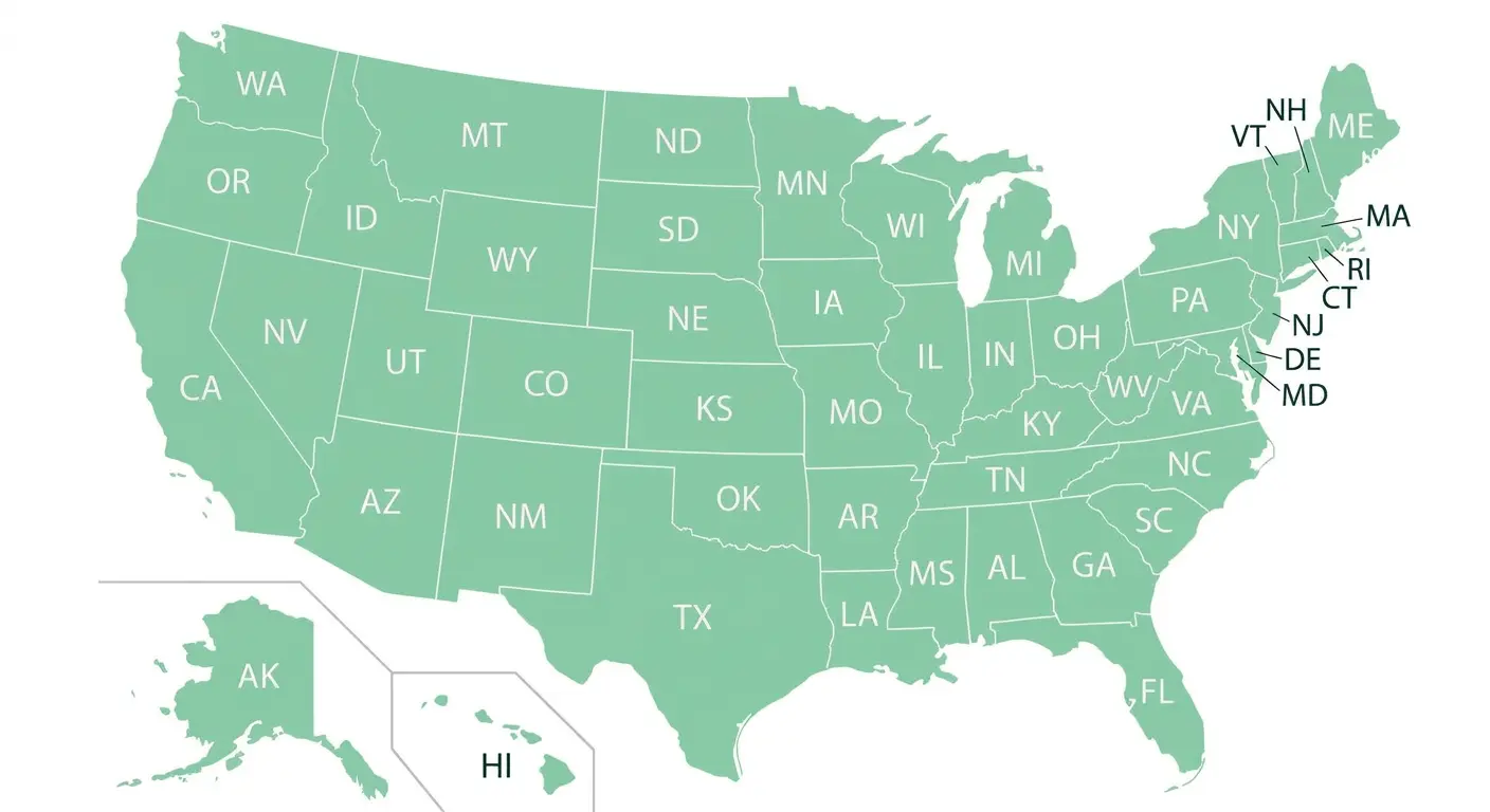 US Map - Click your state